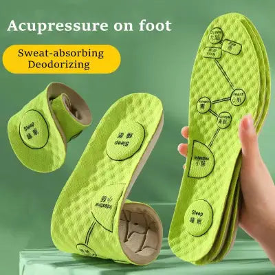 Breathable Deodorant Sport Acupressure Foot Insoles for Comfort