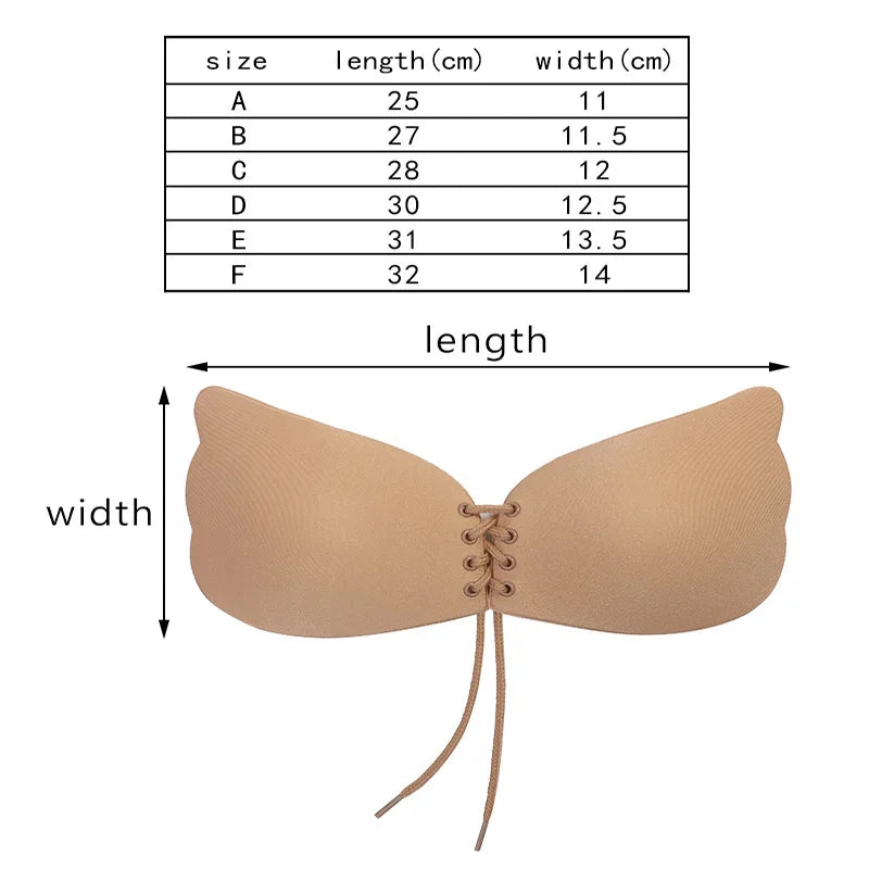 Push Up Mold Cup Silicone Fly Bra Seamless Reusable Wedding Invisible