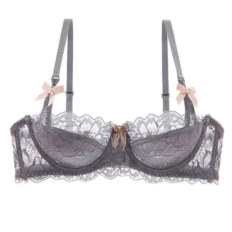 French Romantic Lace Bra Style Mold Cup Slim Push Up Underwear Set