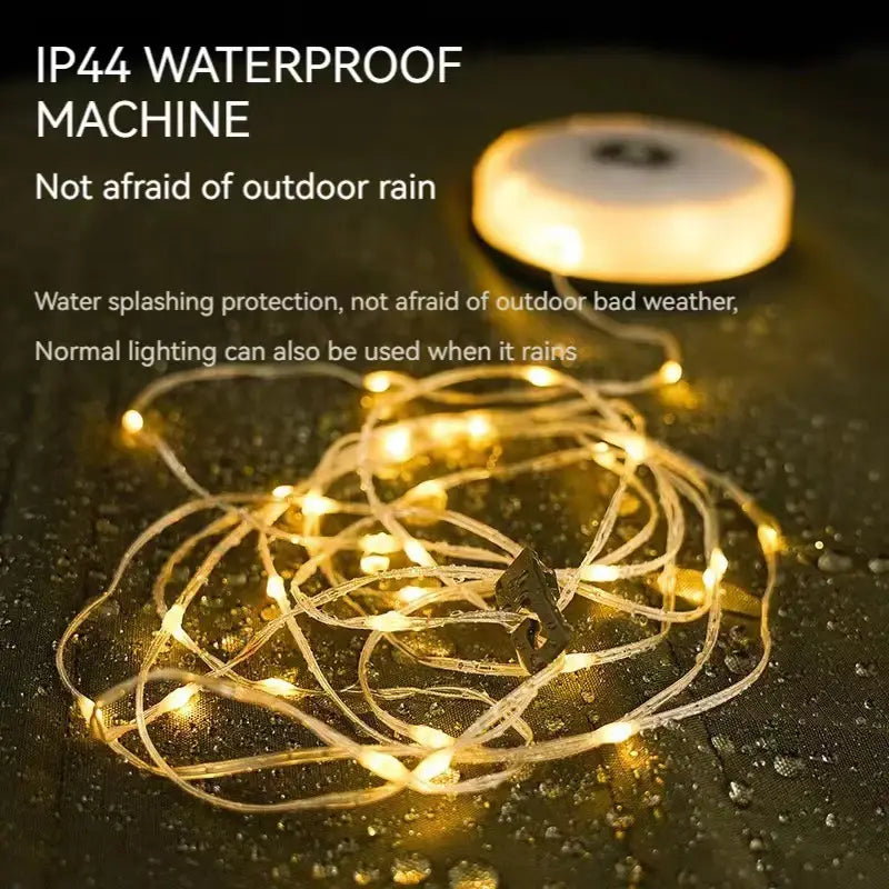 LED Camping Lamp Strip 10M Waterproof Recyclable Light for Outdoor