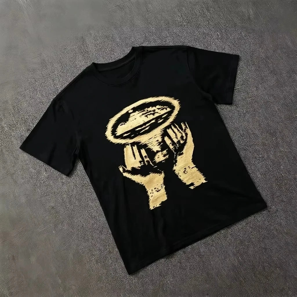 Streetwear Graphic Oversized T Shirt Shorts Bold Typology Casual Style