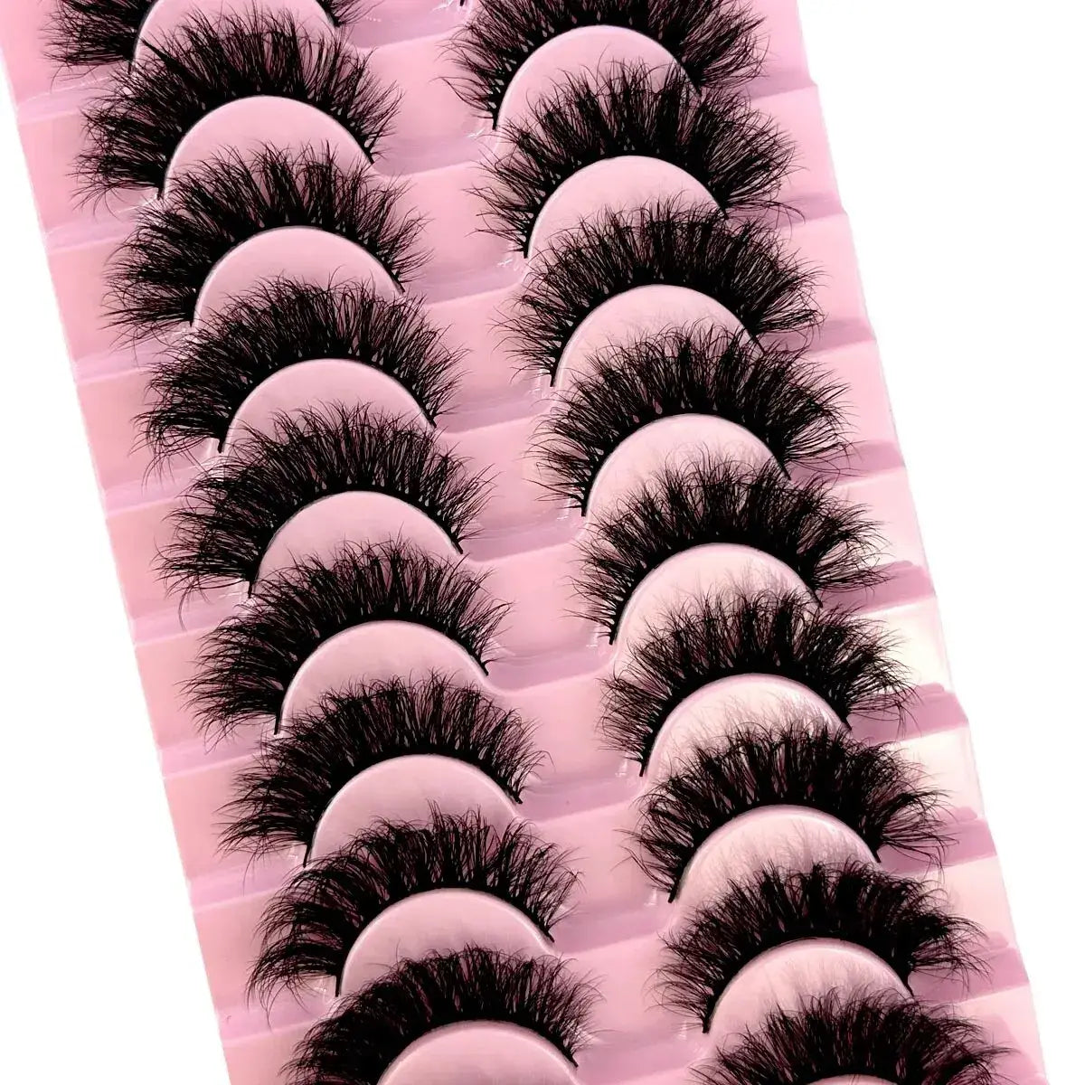 Cat Eye Lashes with 8D Wispy Faux Mink – 10 Pairs Set