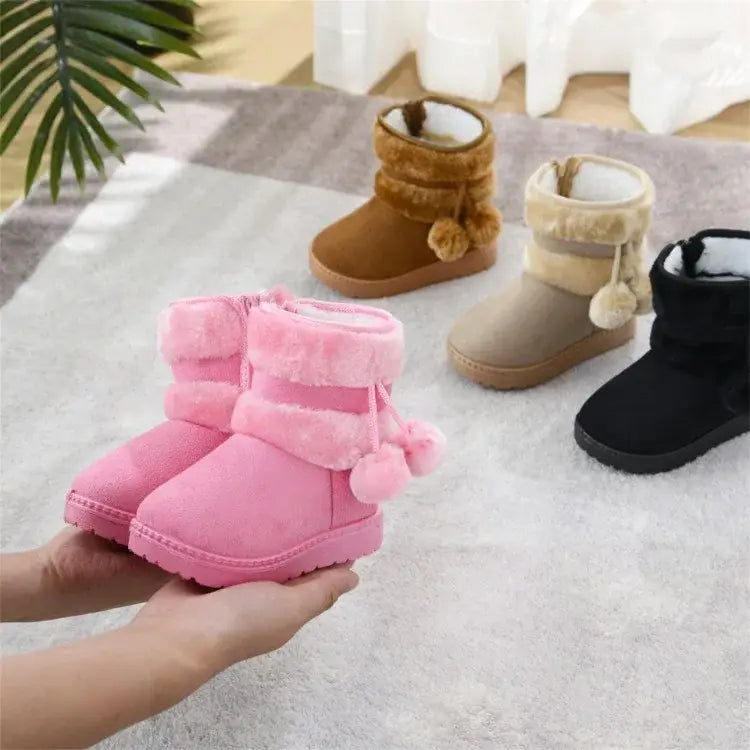 Girls Snow Boots for Kids - Comfortable Warm Winter Boots and Princess Shoes