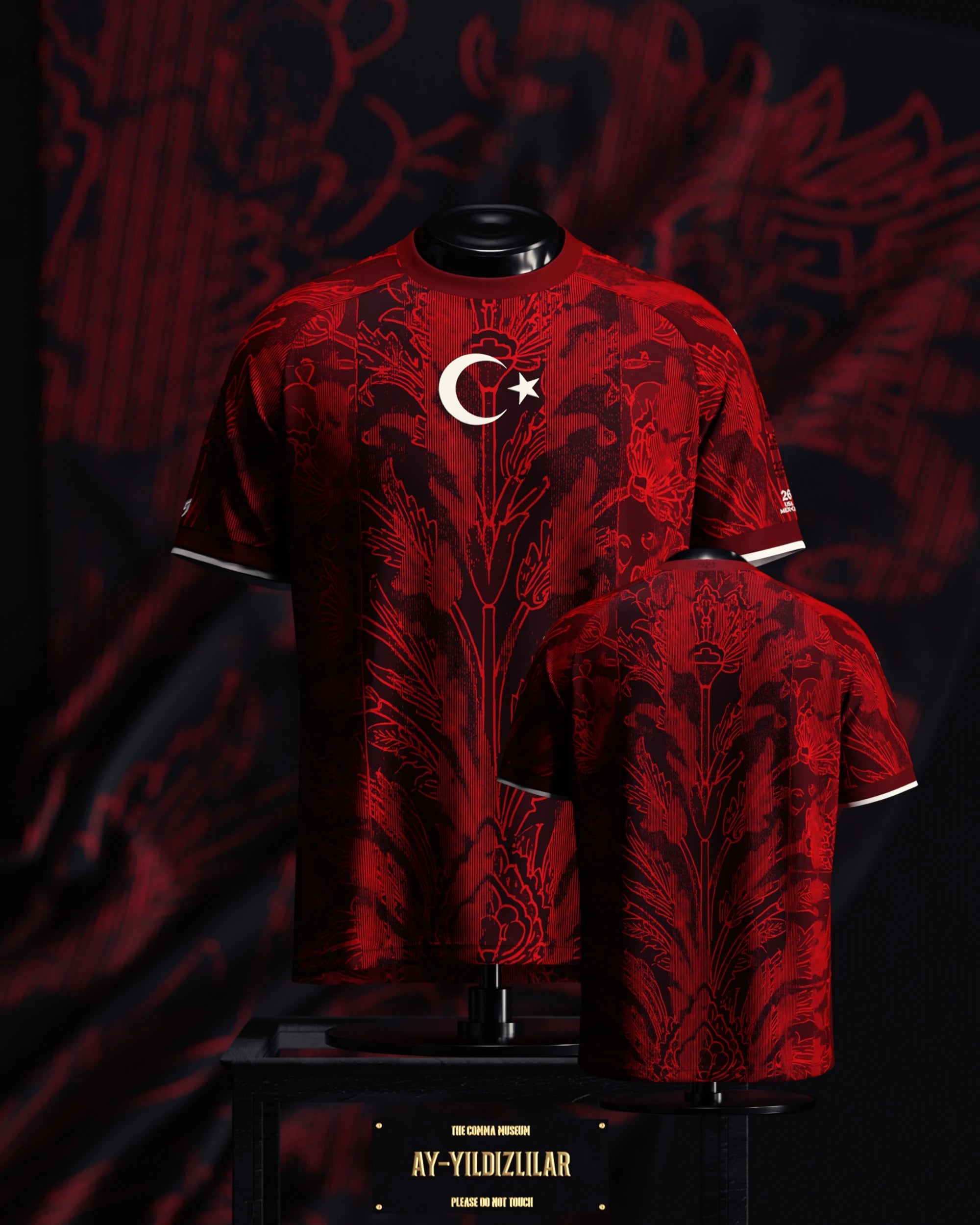 2026 Turkey Football Jersey Breathable Floral Soccer Tee