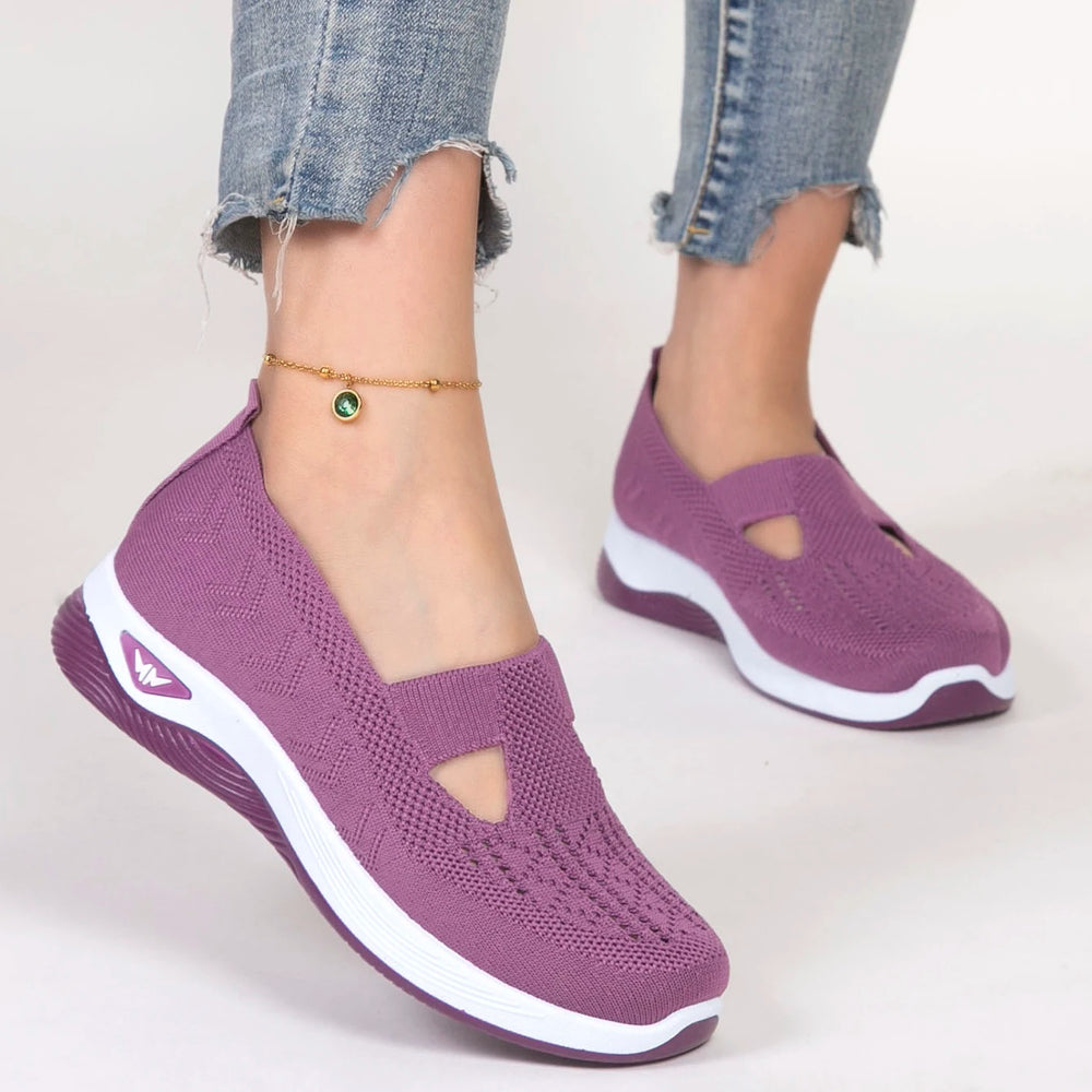 Spring new women’s sports shoes fashionable breathable lightweight non-slip wear-resistant casual sports shoes flat
