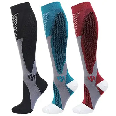 Home 3 Pairs Compression Socks 30mmHg for Varicose Veins and Edema - MIX003-172 / XXL