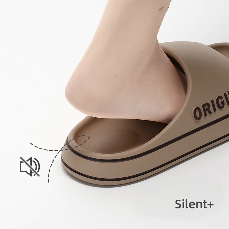Vid Material Slides Solid Color Thick Sole Indoor Outdoor Sandals