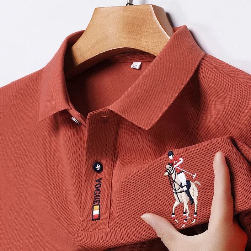 Casual Embroidered Polo Type Shirt Summer Fashion Top