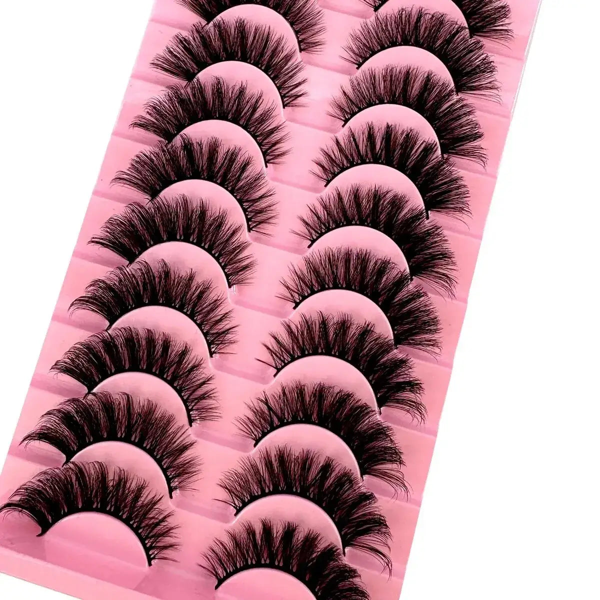 Cat Eye Lashes with 8D Wispy Faux Mink – 10 Pairs Set