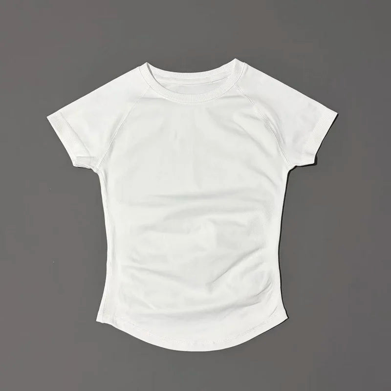 Unisex Summer Sports T Shirt Stretchy Breathable Fitness Top