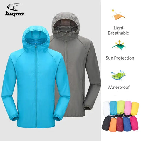 Waterproof Camping Rain Jacket and Sun Protection Windbreaker for All