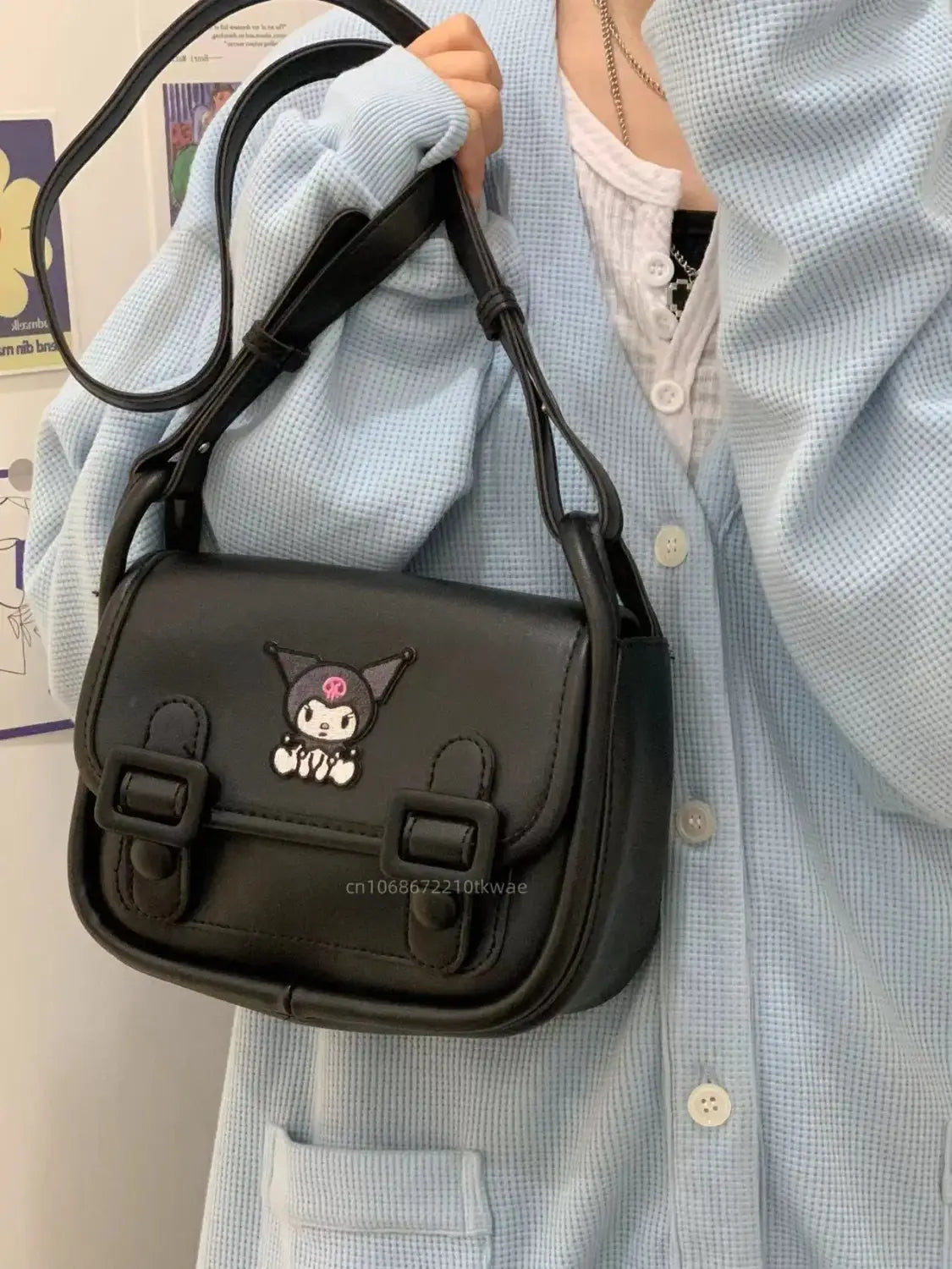 Kawaii Sanrio Kuromi & Hello Kitty PU Shoulder Bag