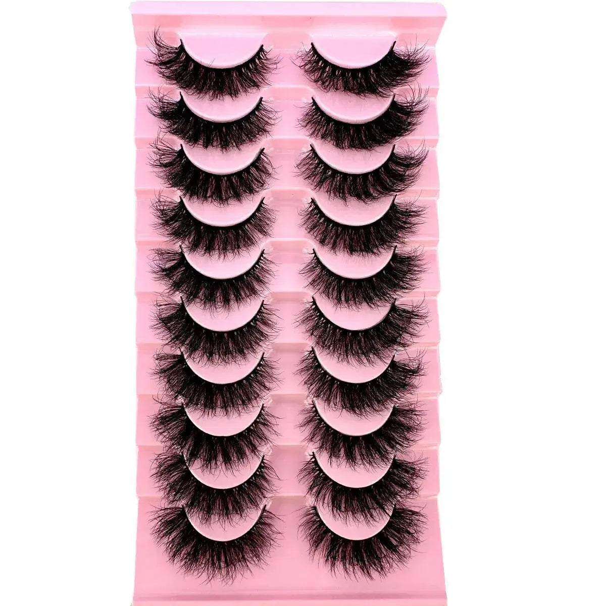 Cat Eye Lashes with 8D Wispy Faux Mink – 10 Pairs Set