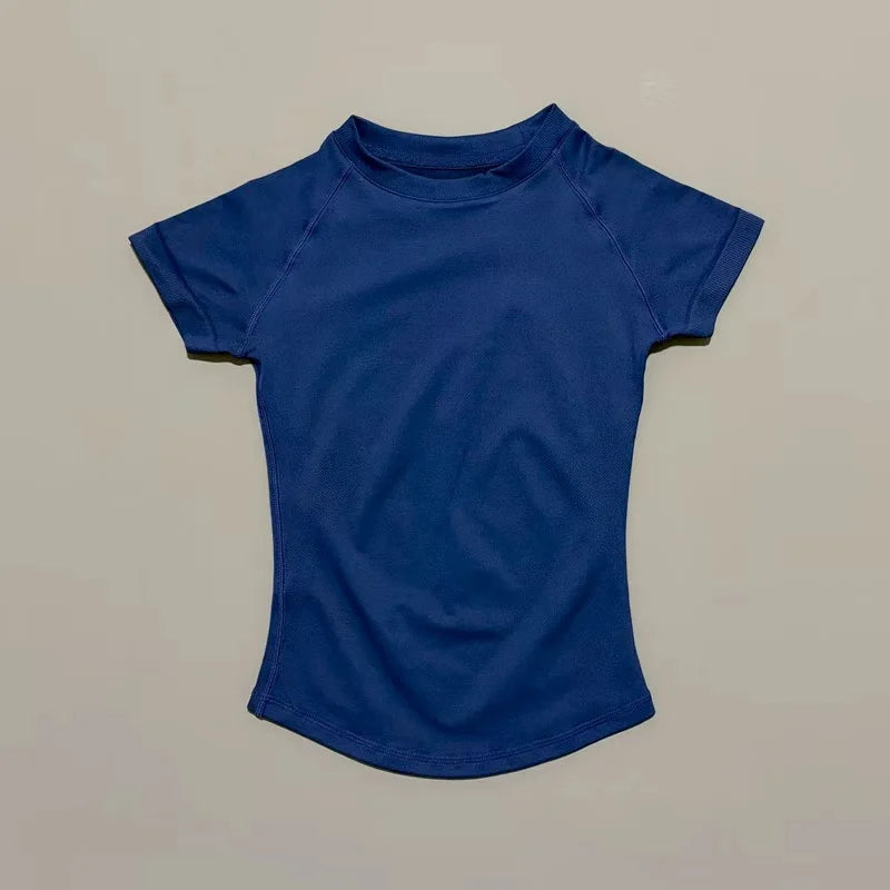 Unisex Summer Sports T Shirt Stretchy Breathable Fitness Top