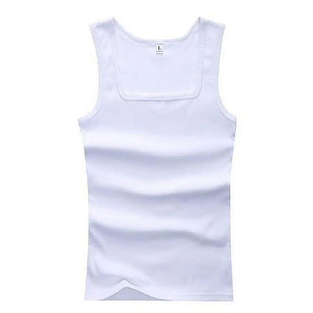Basic Elastic Tank Men's Gym Vest Cotton Bodybuilding Fitness Style