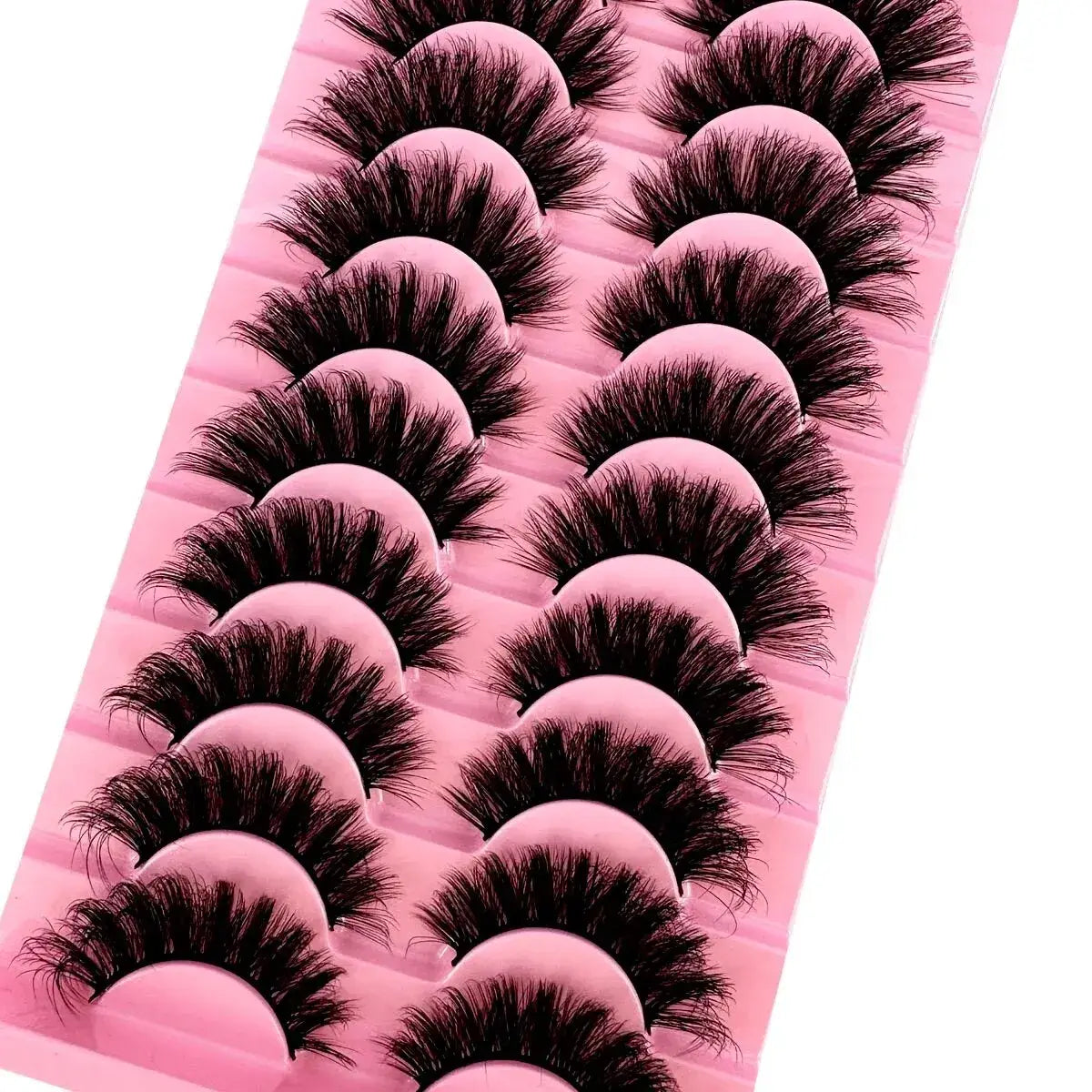 Cat Eye Lashes with 8D Wispy Faux Mink – 10 Pairs Set