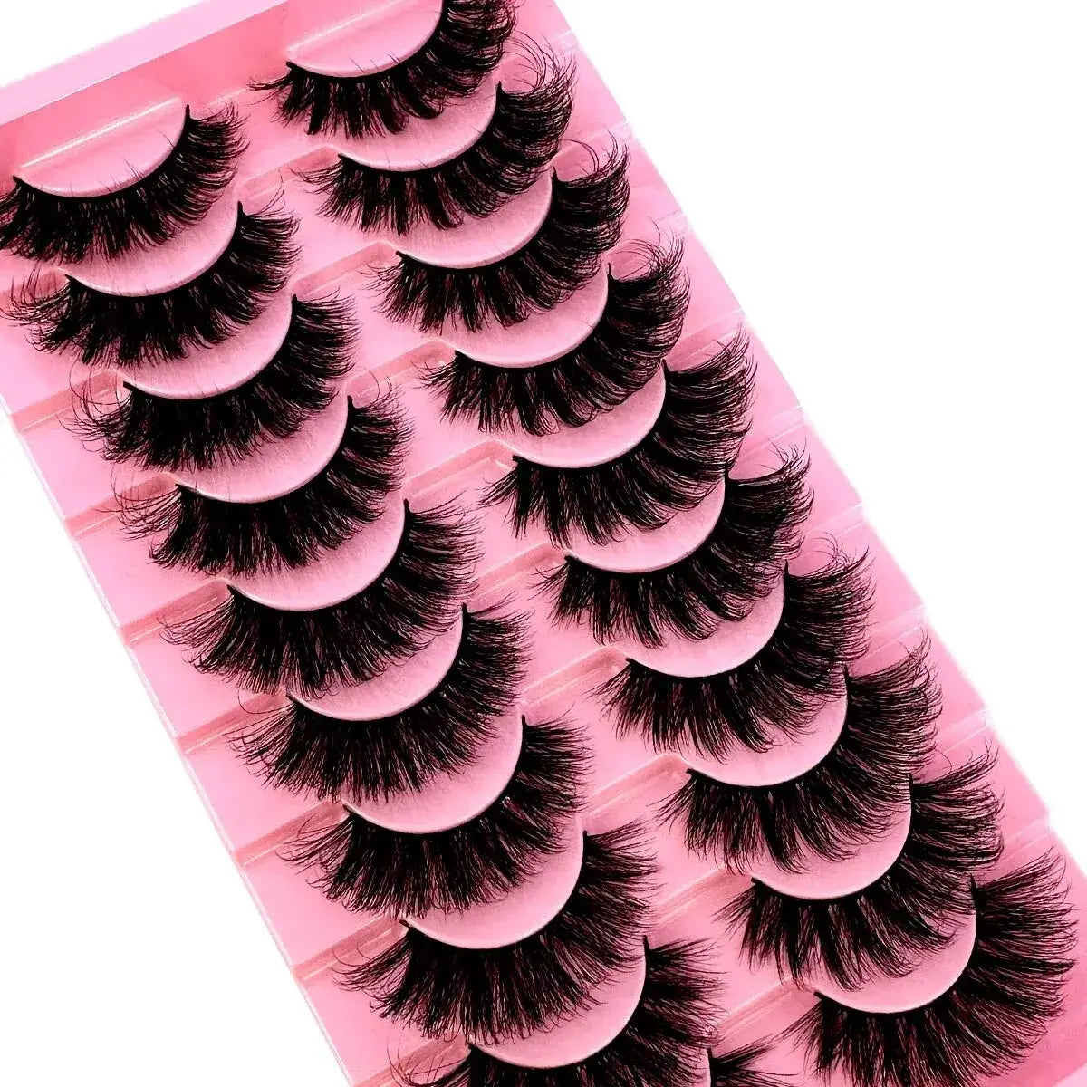 Cat Eye Lashes with 8D Wispy Faux Mink – 10 Pairs Set