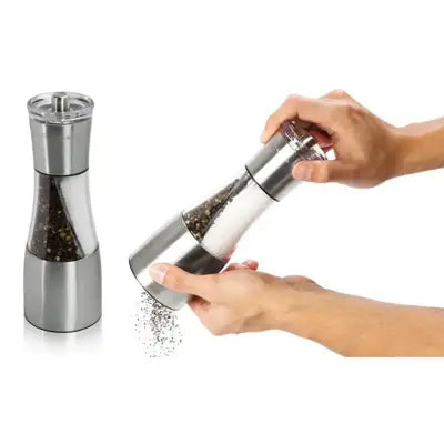 2-in-1 Stainless Steel Salt and Pepper Grinder Adjustable and Refillable