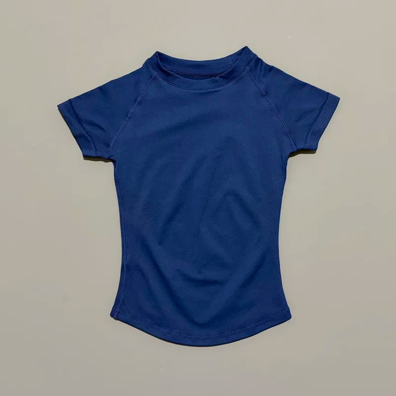 Unisex Summer Sports T Shirt Stretchy Breathable Fitness Top