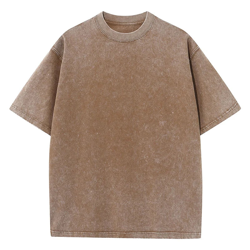 Retro Heavyweight Cotton Oversized T-Shirt Trendy Streetwear Style