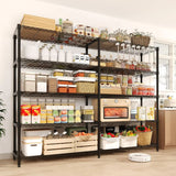 Heavy Duty Metal Storage Shelves Adjustable 5 Tier Garage Organization