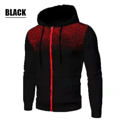 Elite Wrestling Zipper Hoodie for Winter Men’s Casual Wear - black / XXXL