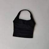 Seamless Halter Women Yoga Tank Top Padded Size Fitted Backless Gym Shirt