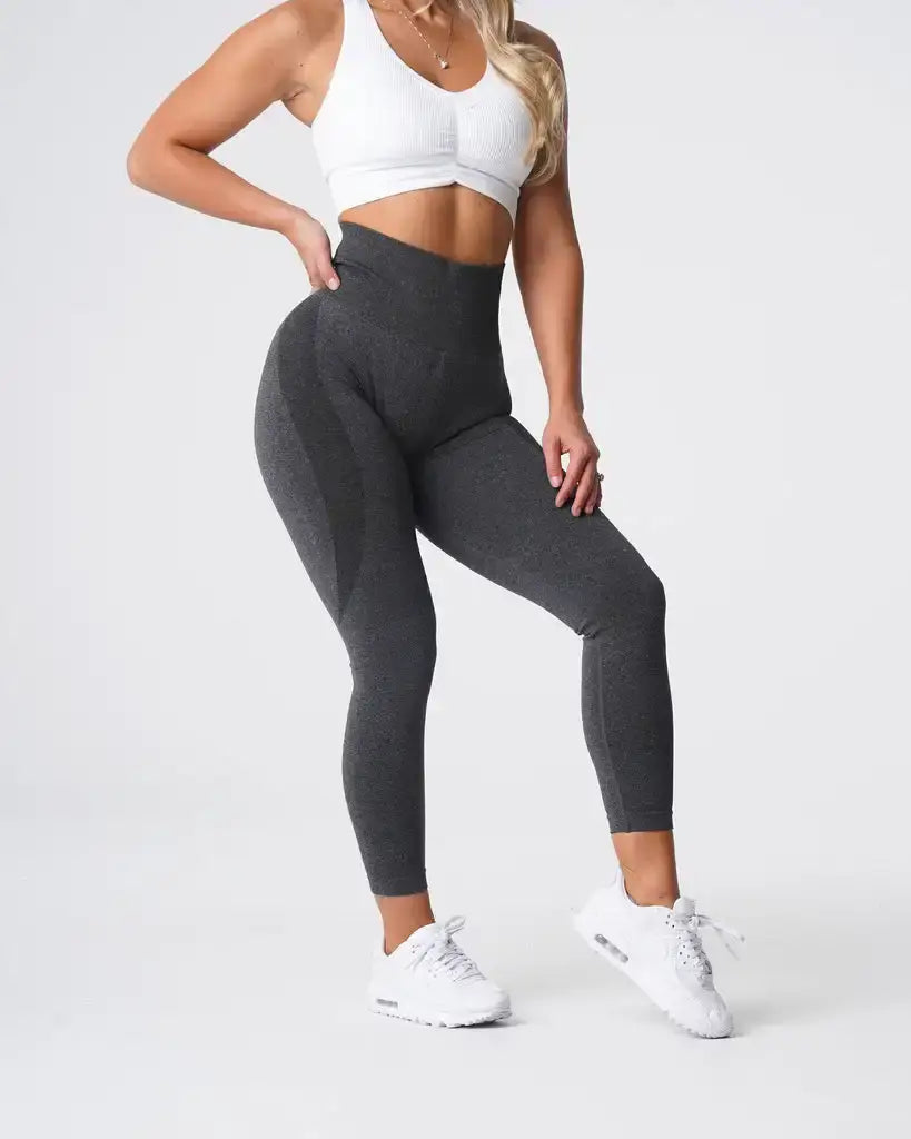 Speckled Seamless Spandex Leggings: Soft Workout Tights