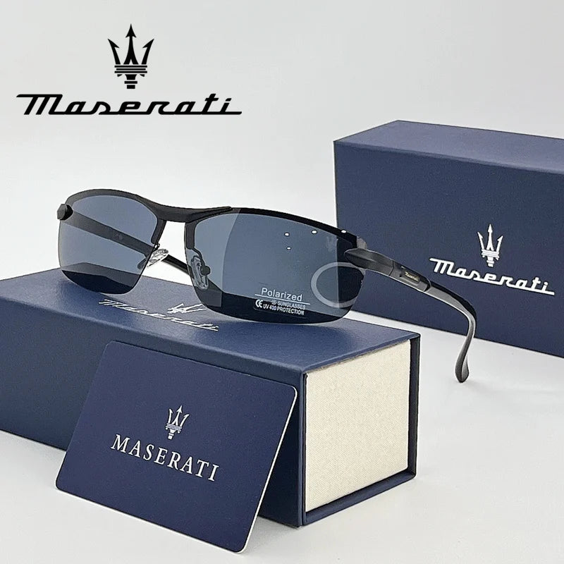 Maserati UV400 Polarized Sunglasses Classic Fashion Driving Glasses