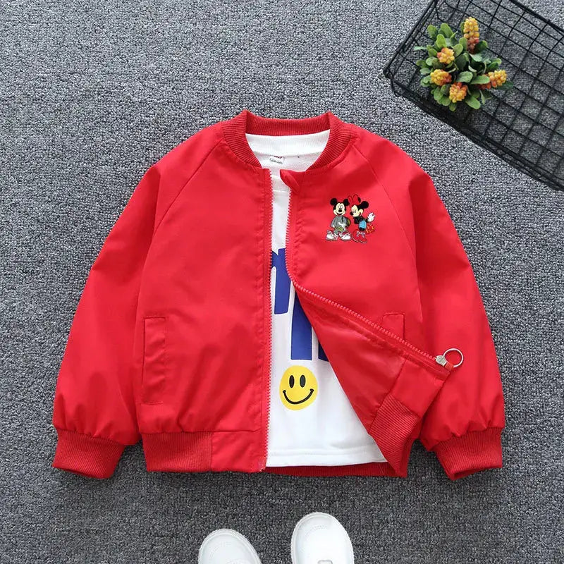 Mickey Mouse Hoodie Coat for Spring Baby Boys and Girls