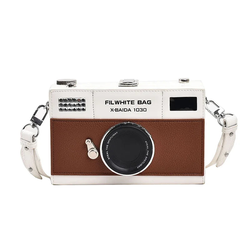Retro Camera Crossbody Bag PU Leather 2026 Versatile Fashion Square Bag