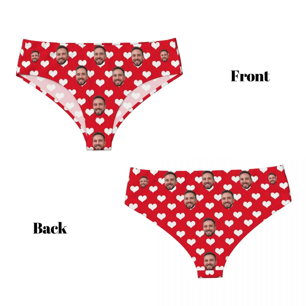 Custom Photo Panties Breathable Cotton Personalized Valentine's Gift