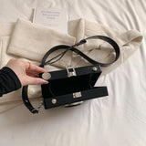 Retro Camera Crossbody Bag PU Leather 2026 Versatile Fashion Square Bag