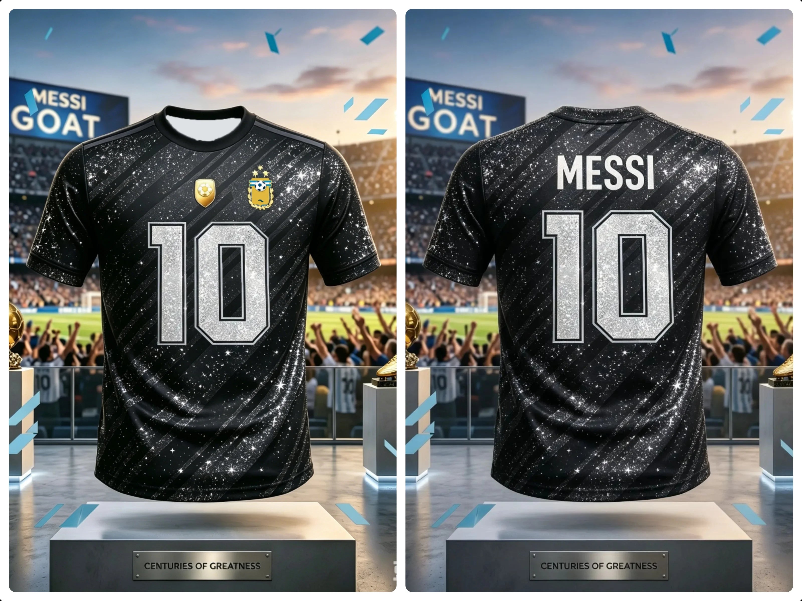 Kids Messi #10 Soccer Jersey Breathable Quick Dry Training Uniform