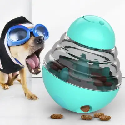 Interactive Dog Toy with Slow Food Dispenser IQ Treat Ball - Blue-2