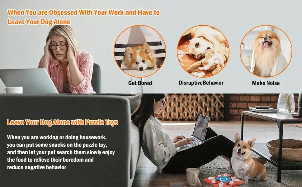 Dog Puzzle Toys and Interactive Treat Dispenser for Training