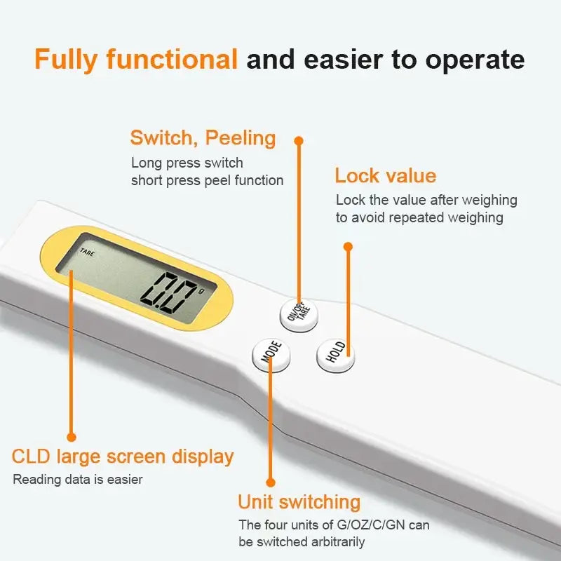 500g Digital Measuring Spoon Scale for Precise Kitchen Measurements