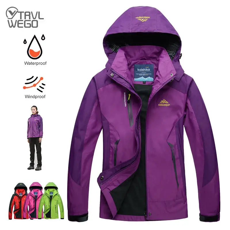 TRVLWEGO Women’s Waterproof Hiking Jacket for Autumn Trekking