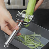 Stainless Steel Kitchen Peeler Fruit Vegetable Tool for Julienne Slicing