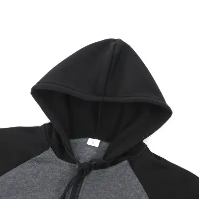 Men’s Zip-Up Color Block Hoodie for Stylish Casual Fall and Winter