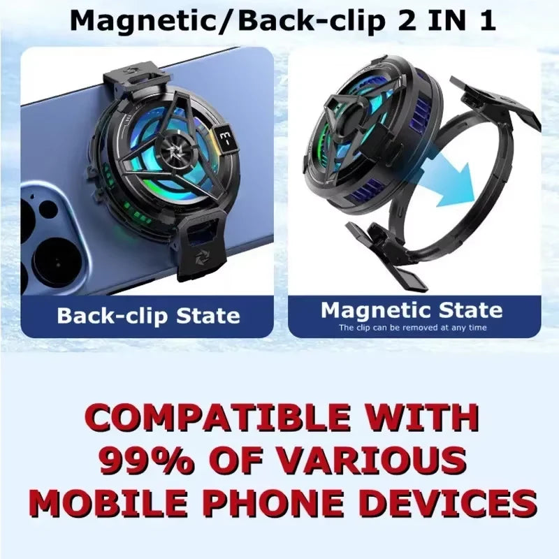 SL17 Magnetic Phone Cooler 2 in 1 Semiconductor Fast Gaming Fan