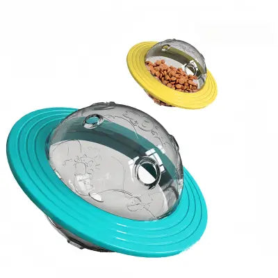 Interactive Dog IQ Toys with Elliptical Track Rolling and Leaky Food Dispenser