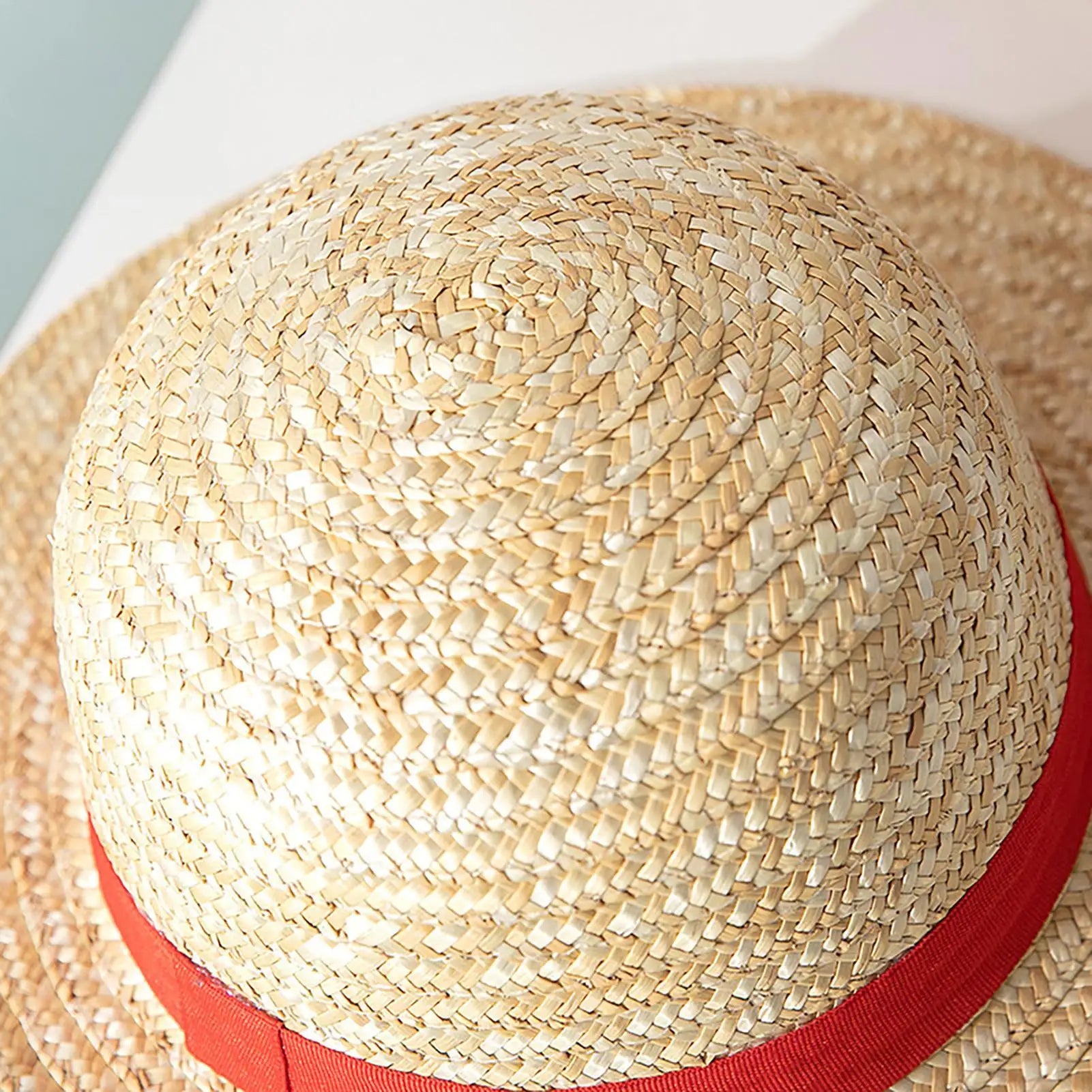 Luffy Straw Hat Yellow Woven Costume for Anime Cosplay and Halloween