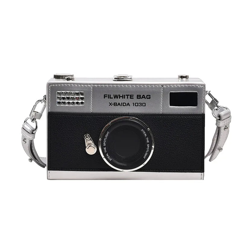 Retro Camera Crossbody Bag PU Leather 2026 Versatile Fashion Square Bag