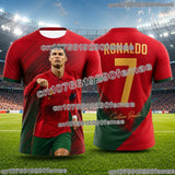 Ronaldo No.7 Football Jersey Oversized Size Training Uniform Sportswear