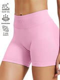 Pilates Peach Hips Knit Shorts Medium Size High Stretch Fitness