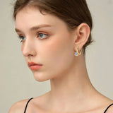 Moissanite Drop Earrings Silver Gold Plated 2.0CT Certified Wedding Jewelry