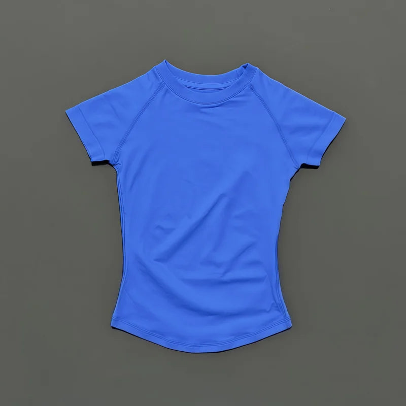 Unisex Summer Sports T Shirt Stretchy Breathable Fitness Top