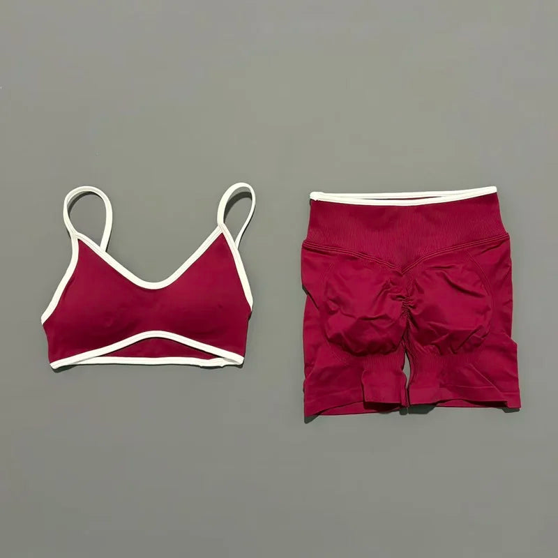 Women Ignite Sculpt Elastic Yoga Bra Set Sculpting Fitness Suit