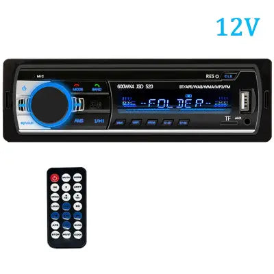 Home Car Din Bluetooth Stereo MP3 Player with FM Radio and USB Input - 12V